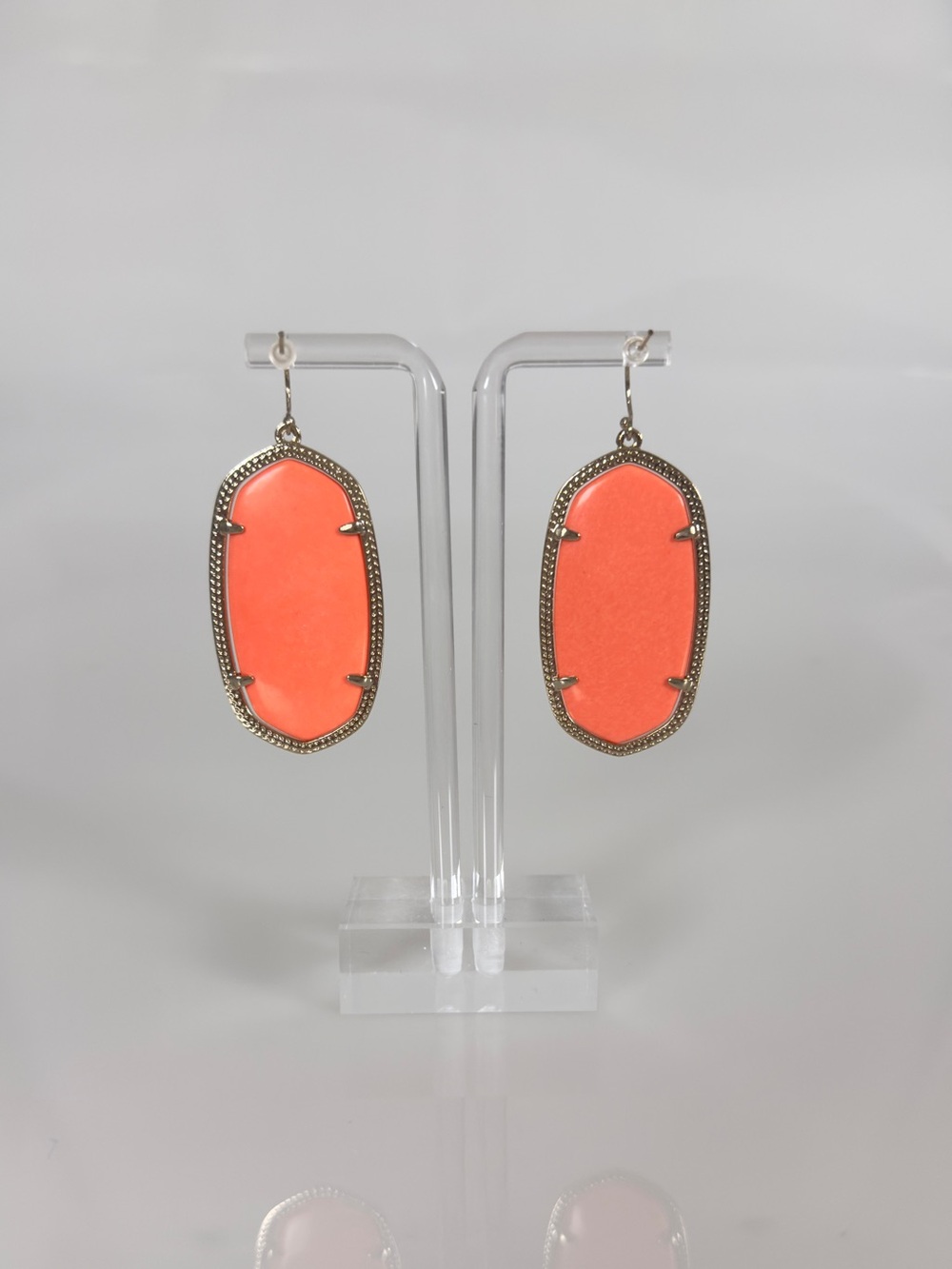 Kendra Scott Elle Gold Tone Coral Drop Dangle Earrings